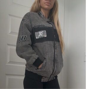 Denim bomber jacket